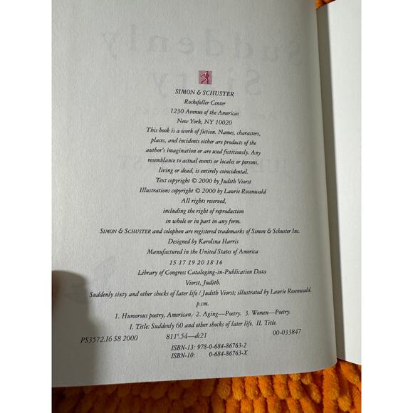 Suddenly Sixty and Other Shocks of Later Life Judith Viorst Hardcover - Picture 3 of 5